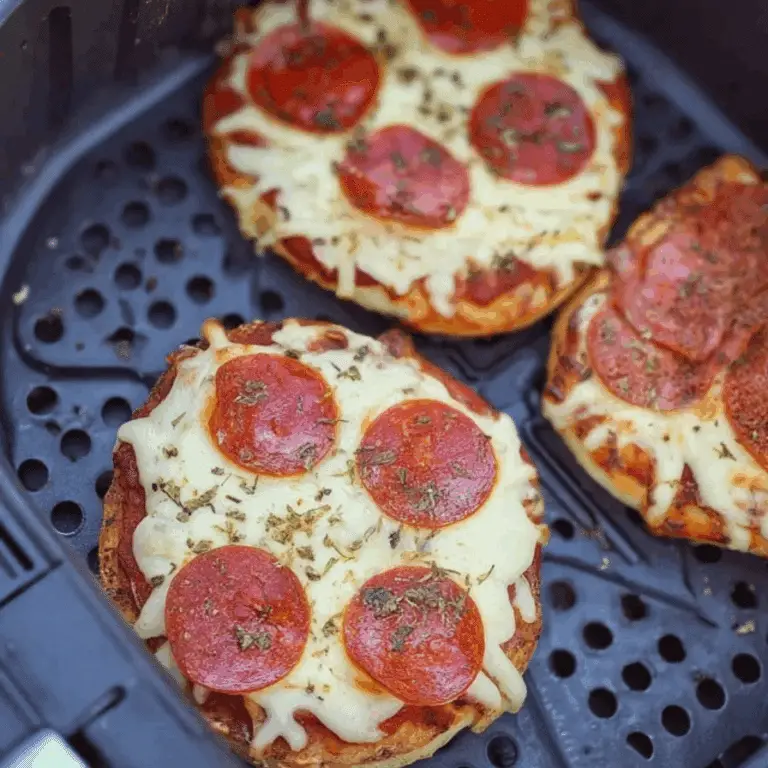 Air Fryer Bagel Pizzas
