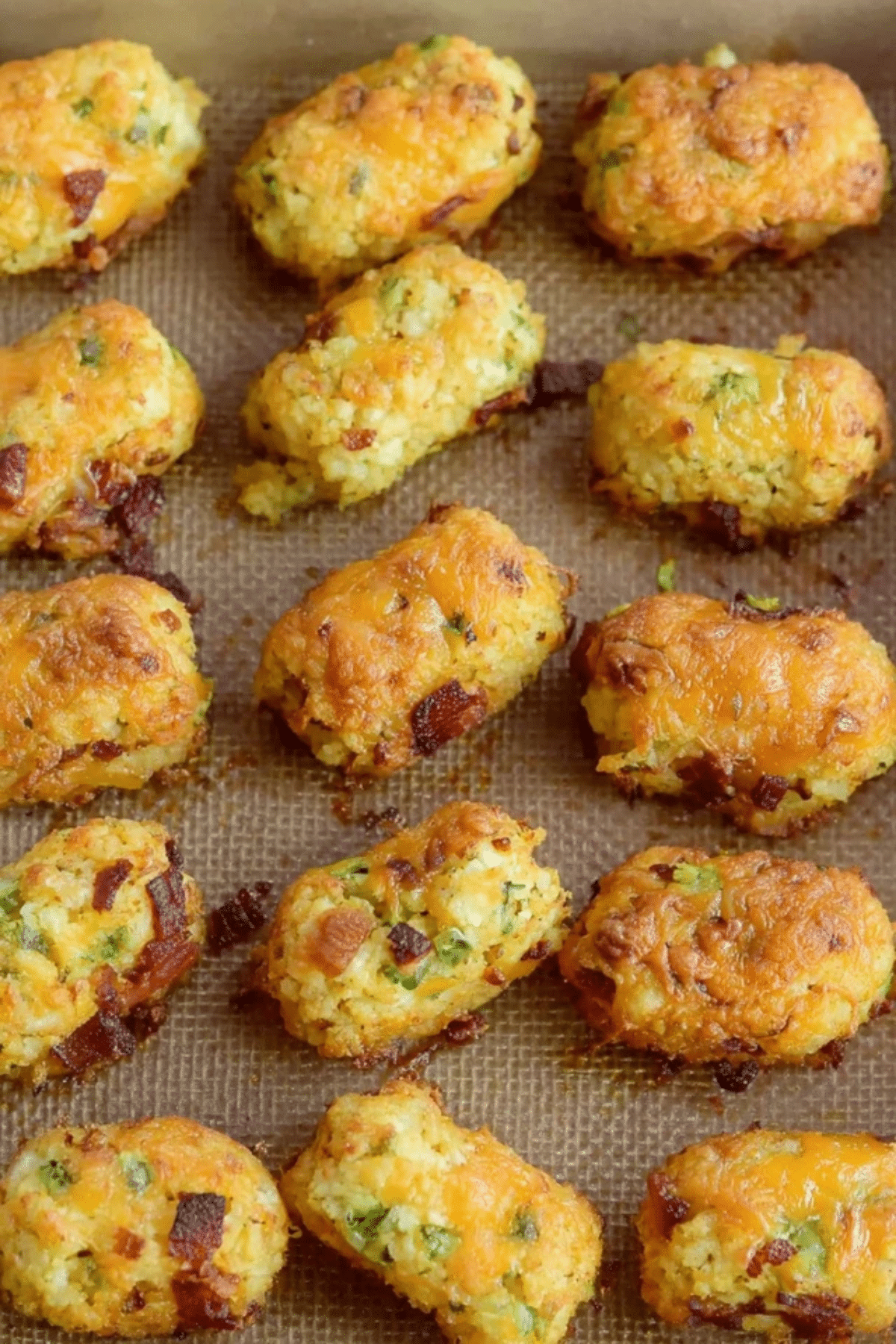 Bacon Cheddar Cauliflower Tots