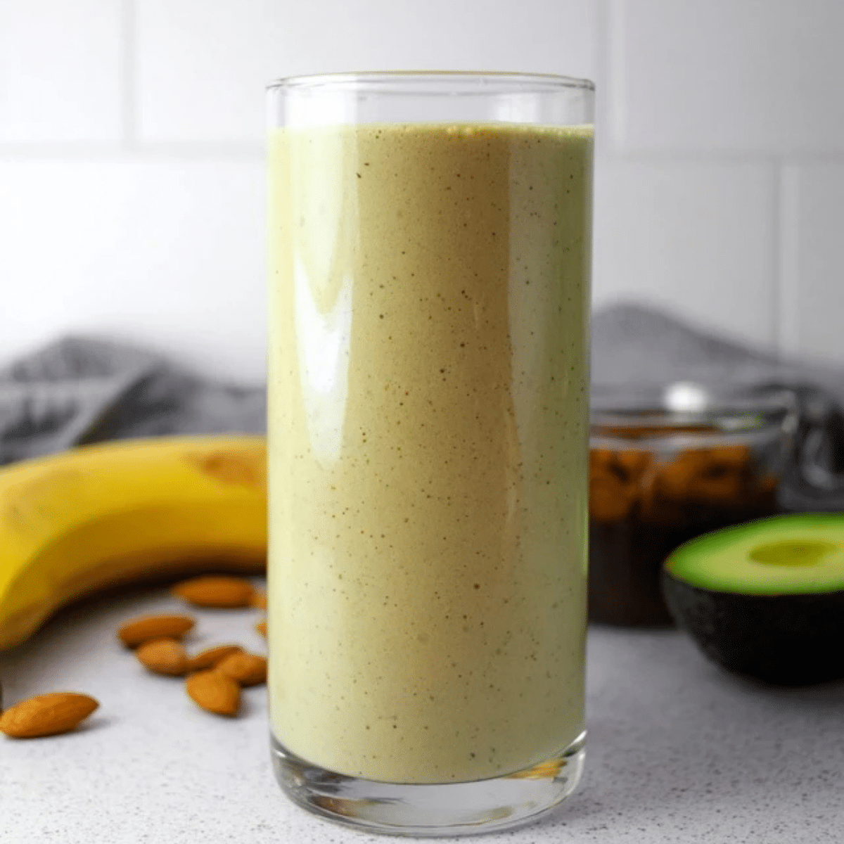 Banana Avocado Almond Milk Smoothie