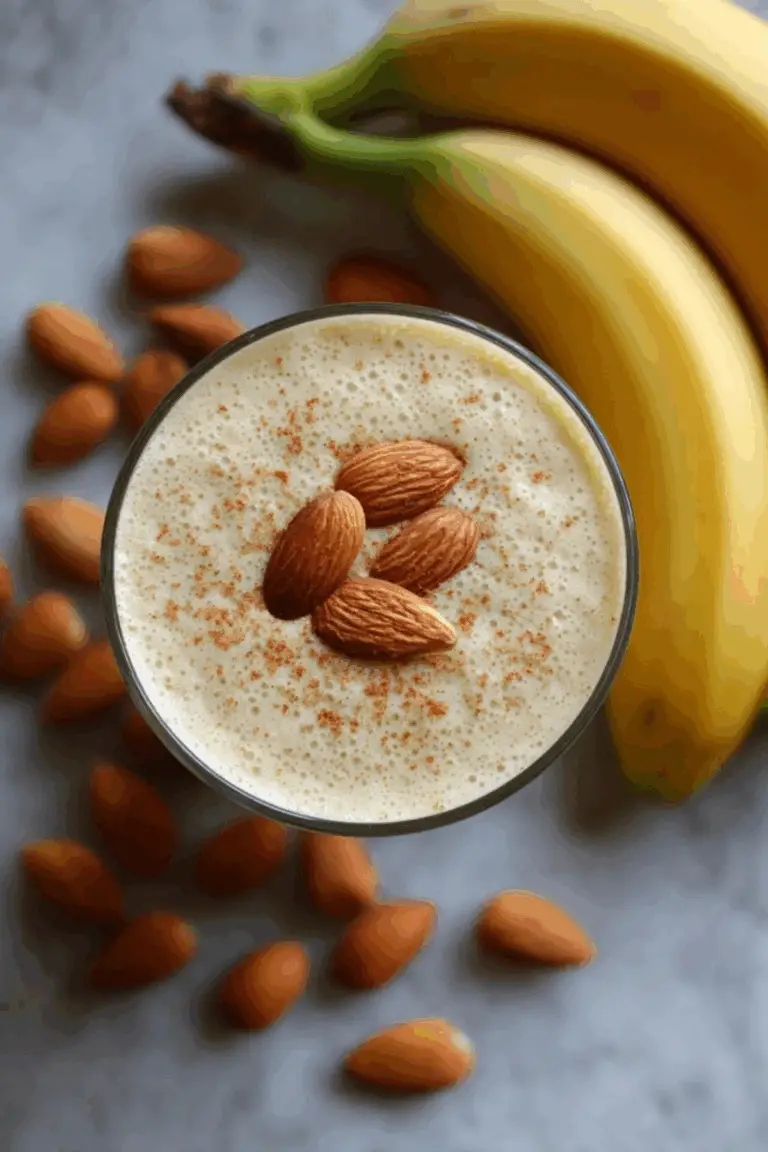 Banana Avocado Almond Milk Smoothie