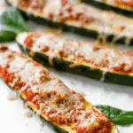 Cheesy Baked Zucchini with Marinara