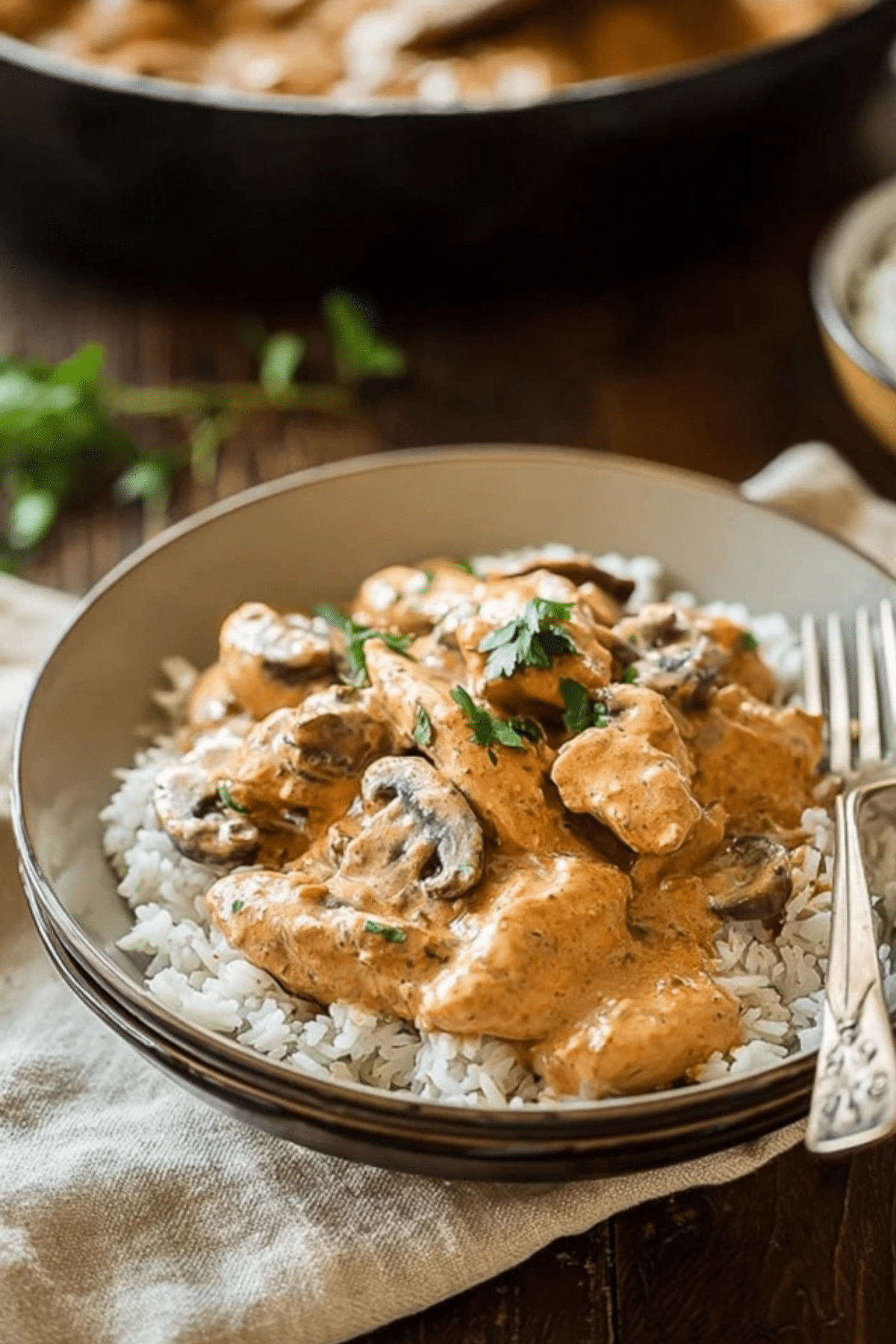 Chicken Stroganoff with Mushrooms