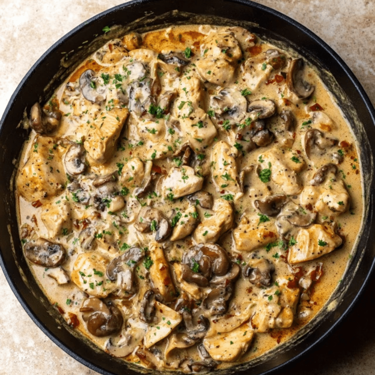 Creamy Chicken Stroganoff