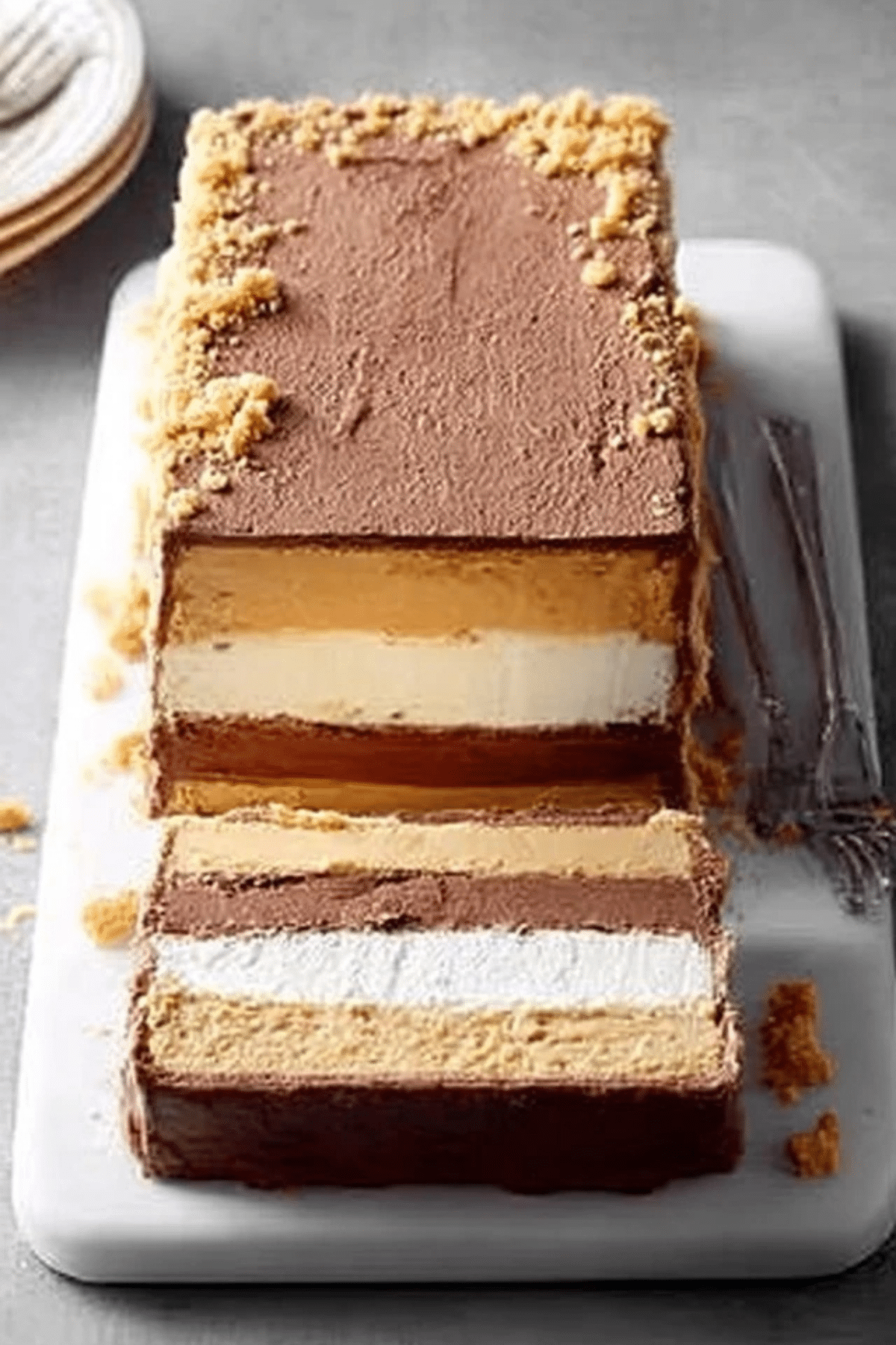 Frozen Peanut Butter and Chocolate Terrine