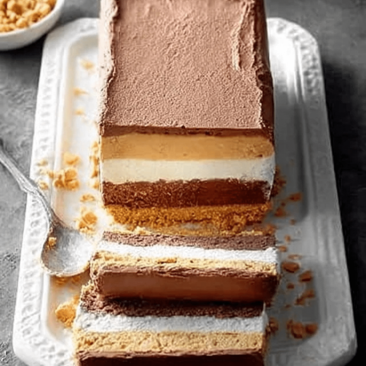 Frozen Peanut Butter and Chocolate Terrine