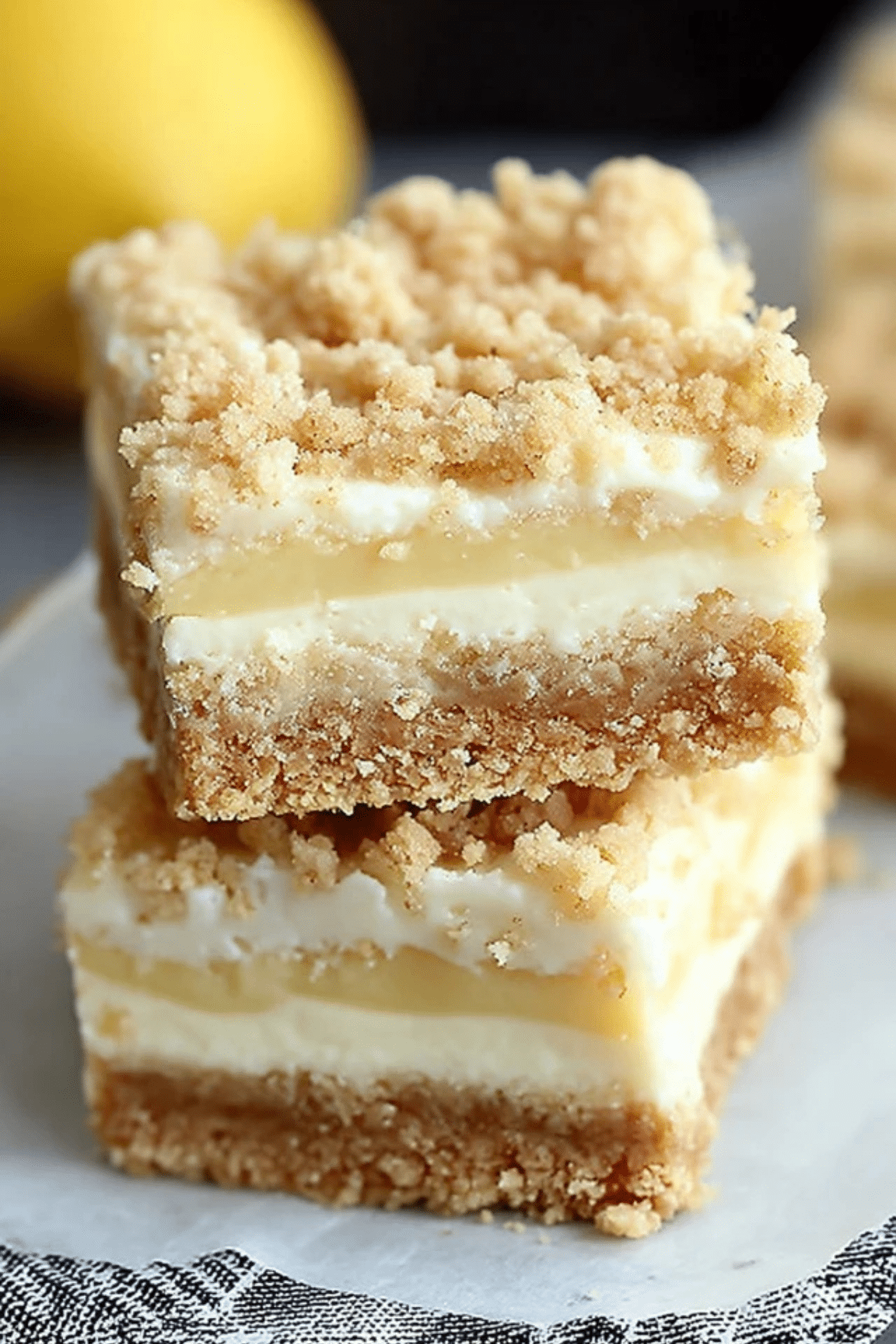 Lemon Cheesecake Crumb Bars