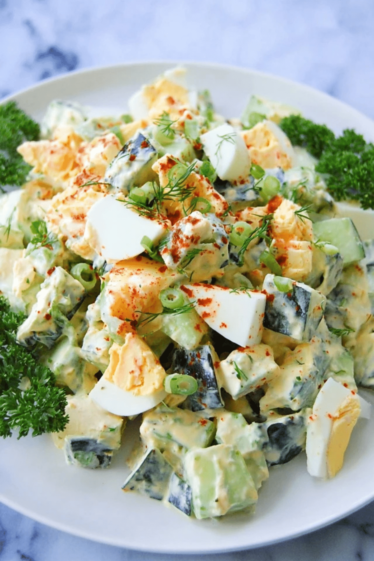 Low Carb Cucumber Egg Salad