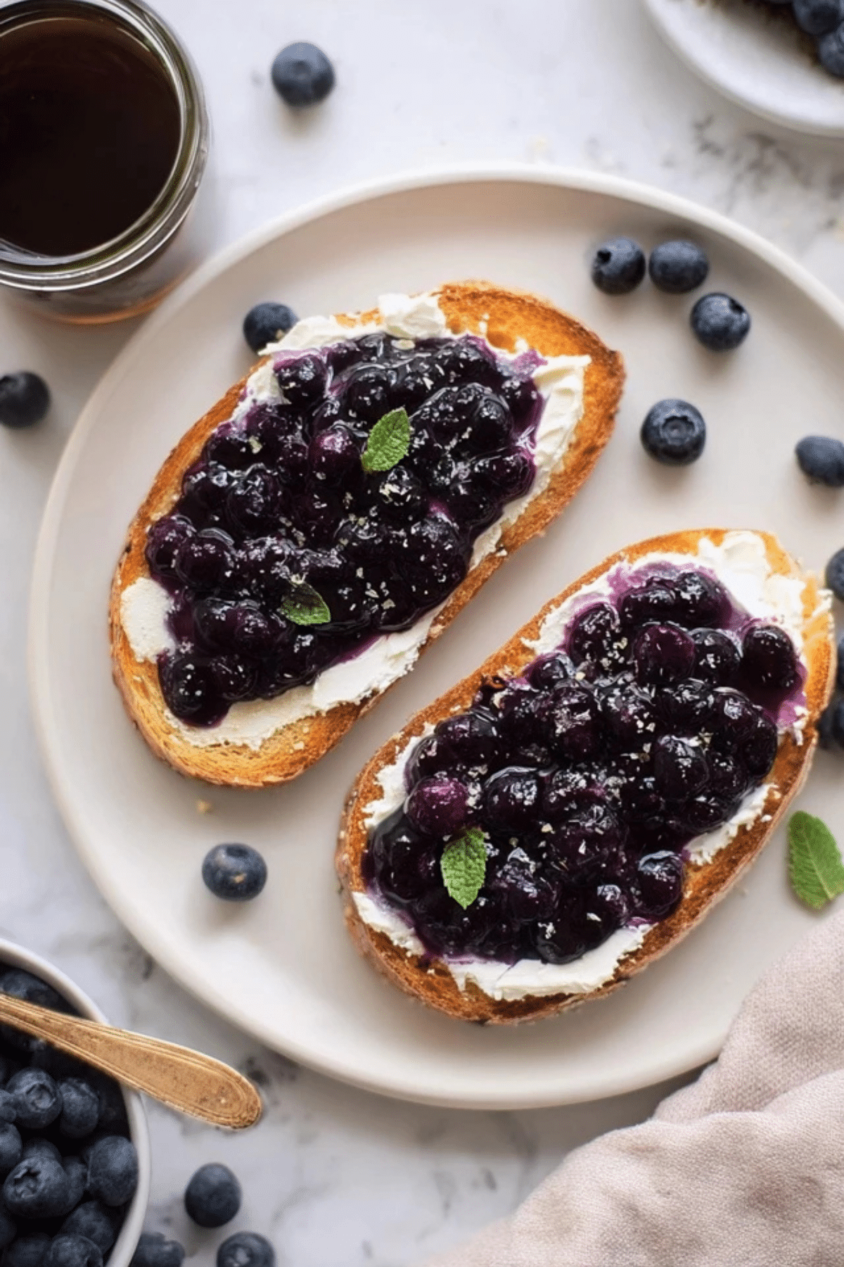 Roasted Blueberry Toast
