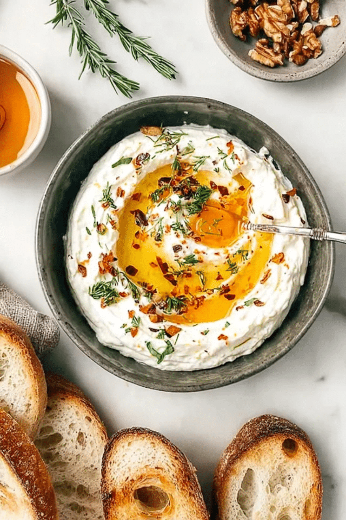 Spicy Ricotta Dip with Hot Honey