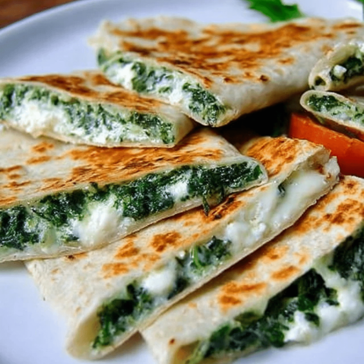 Spinach and Feta Quesadillas