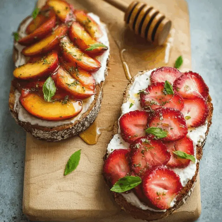 Strawberry Honey Breakfast Toasts