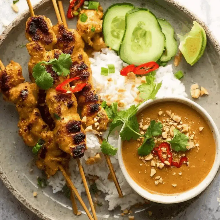 Thai Chicken Satay with Peanut Sauce