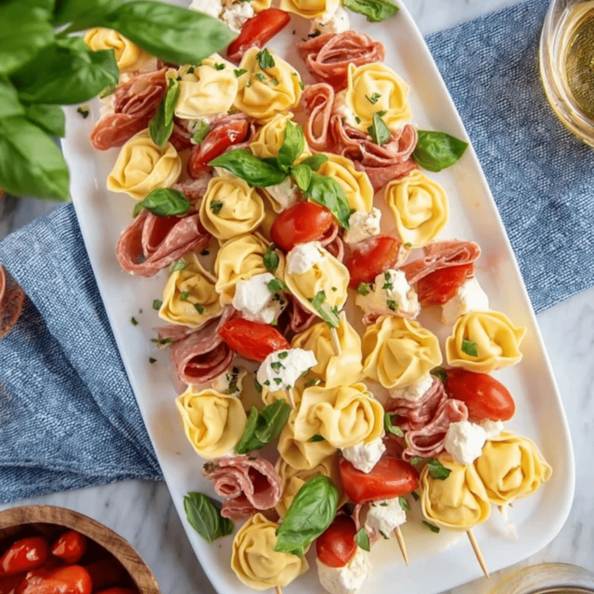 Tortellini Skewers Appetizer