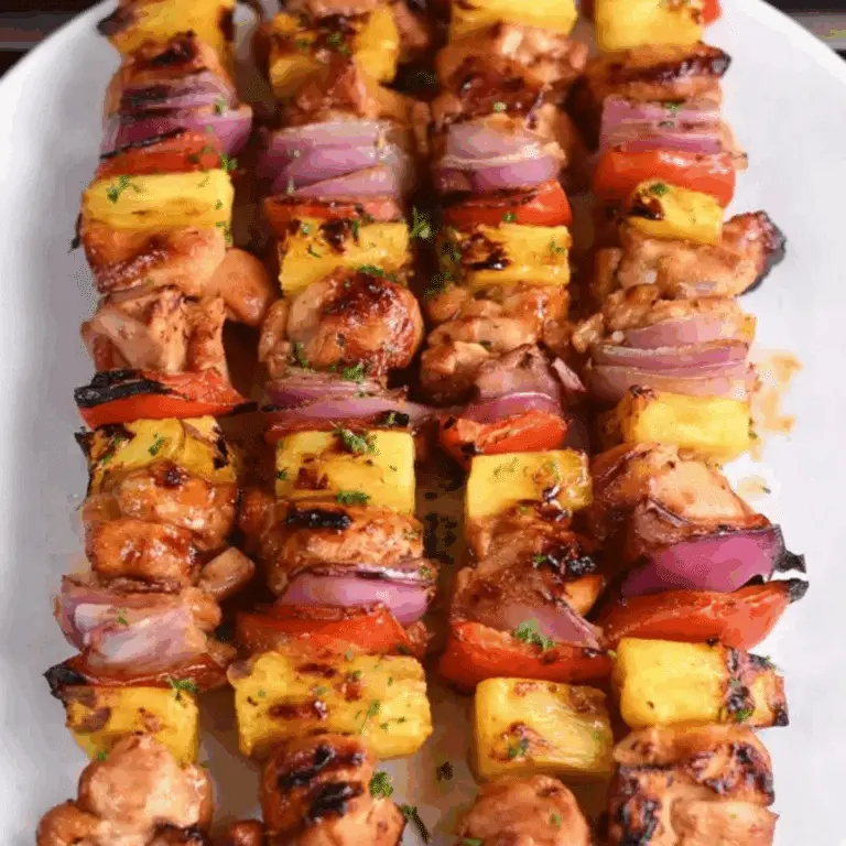 bbq pineapple chicken kabobs