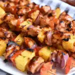 bbq pineapple chicken kabobs