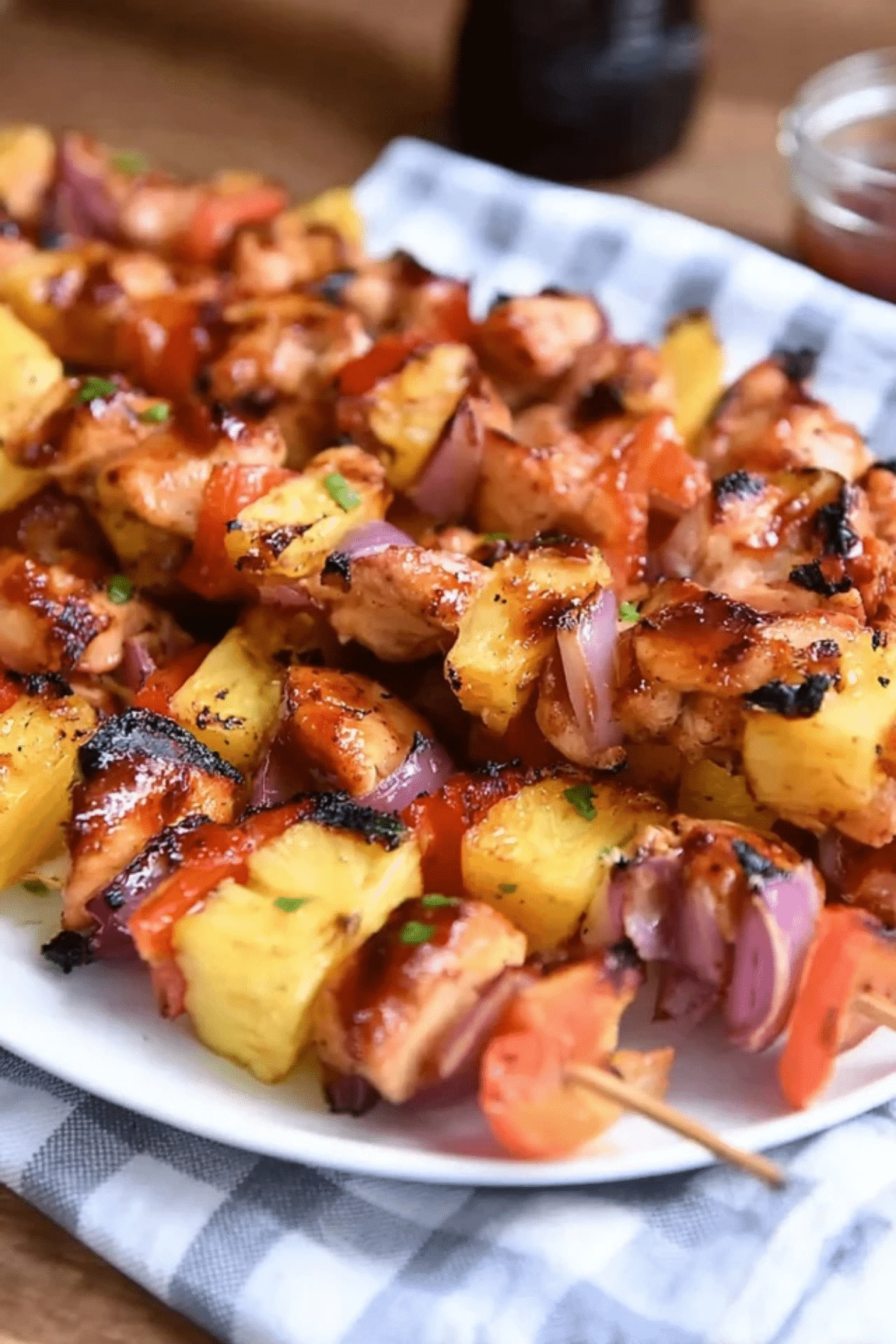 bbq pineapple chicken kabobs