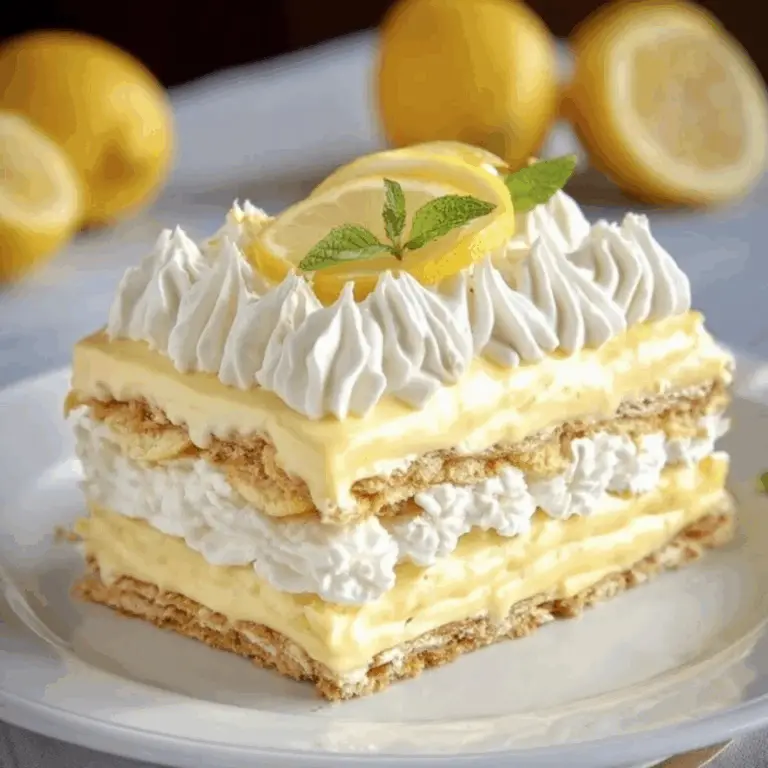 No-Bake Lemon Éclair Cake
