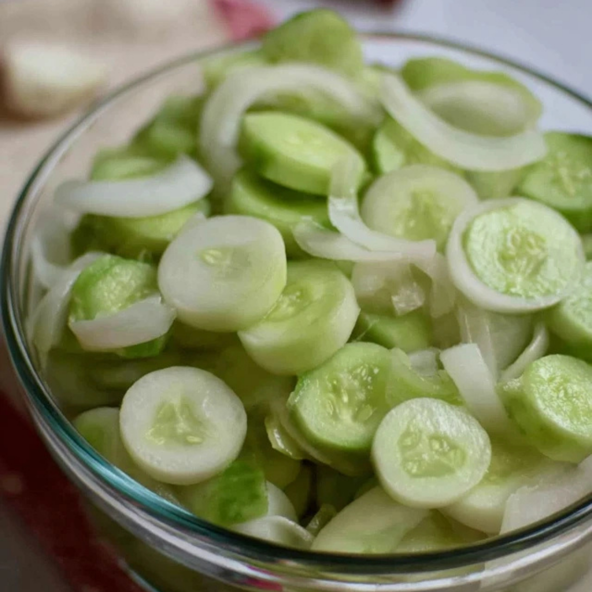 Cucumber and Onions in Vinegar