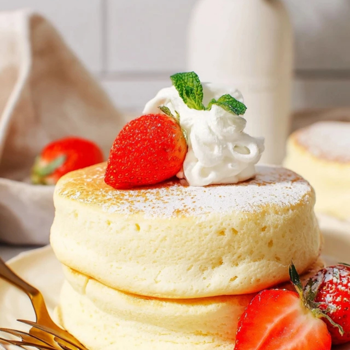 Fluffy Japanese Soufflé Pancakes Recipe - Quite Chefy
