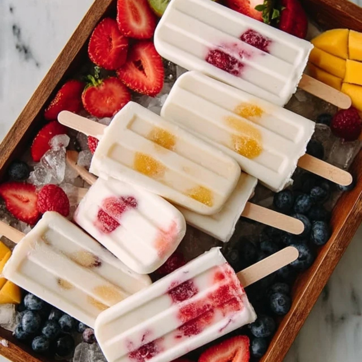 4 Ingredient Fruit & Yogurt Popsicles - Quite Chefy